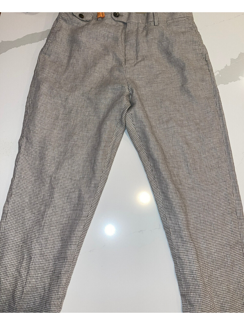 DESIGNER BANANA REPUBLIC TAILORED SLIM FIT TAN DRESS PANTS SIZE 32L 32/LONG 32 L